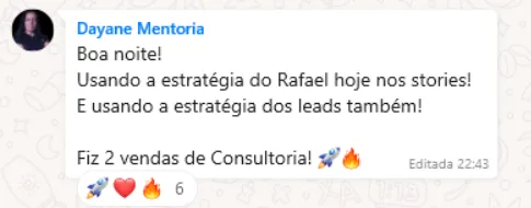Depoimento de aluno