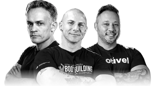 Os três professores: André Albuquerque, Walter Krause e Carlos Garon