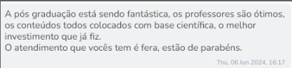 Depoimento de aluno 6