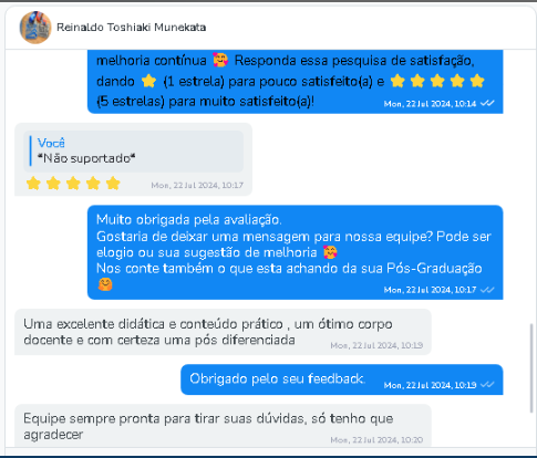 Depoimento de aluno 8