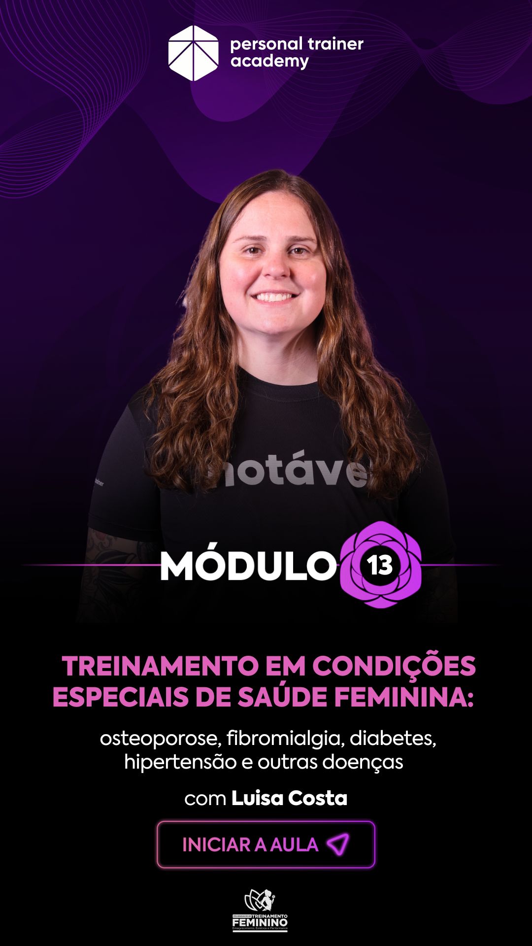 Corpo docente da Pós-Graduação em Treinamento Feminino PTA