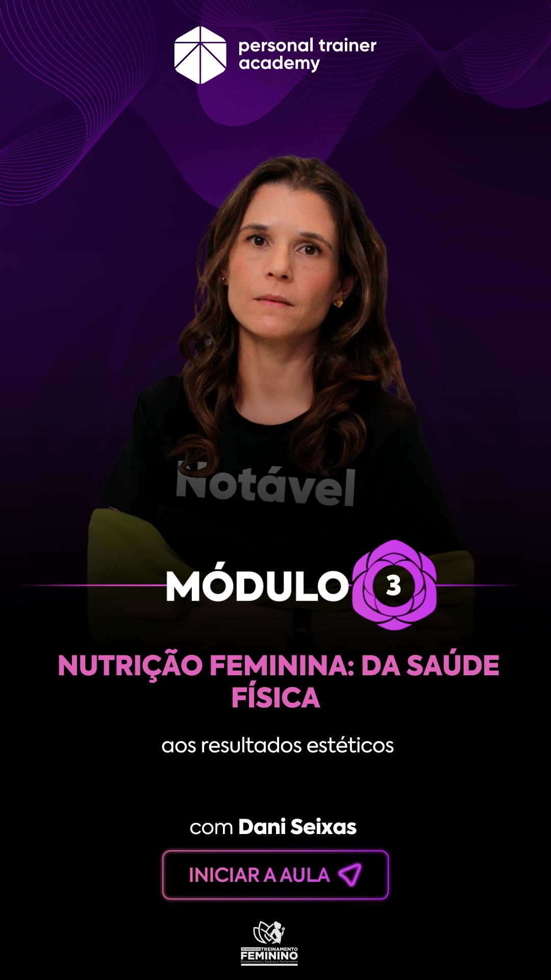 Corpo docente da Pós-Graduação em Treinamento Feminino PTA