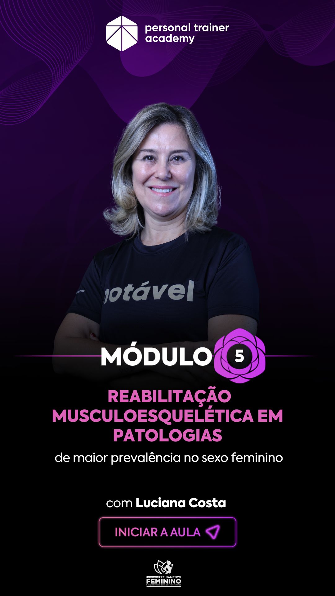 Corpo docente da Pós-Graduação em Treinamento Feminino PTA