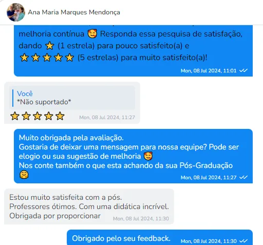 Depoimento de aluna da Pós