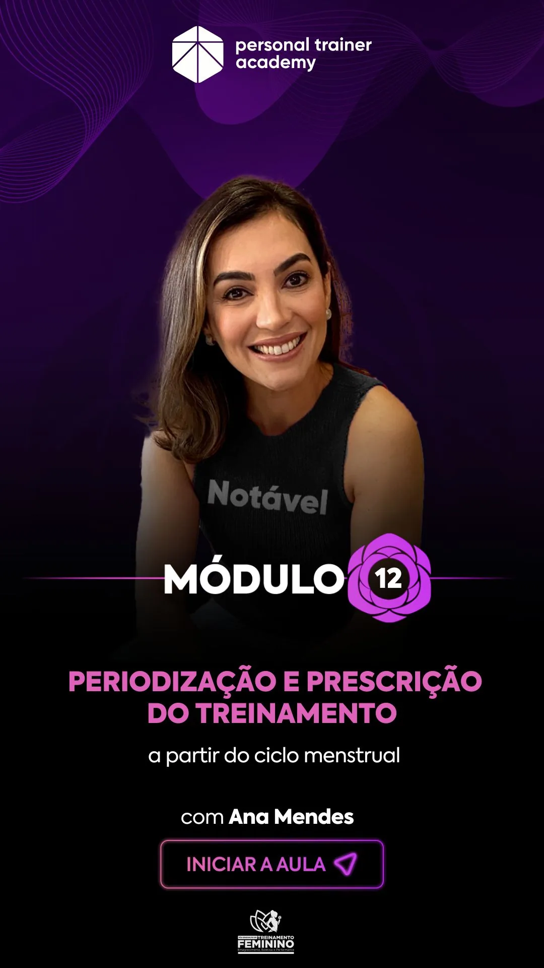 Corpo docente da Pós-Graduação em Treinamento Feminino PTA