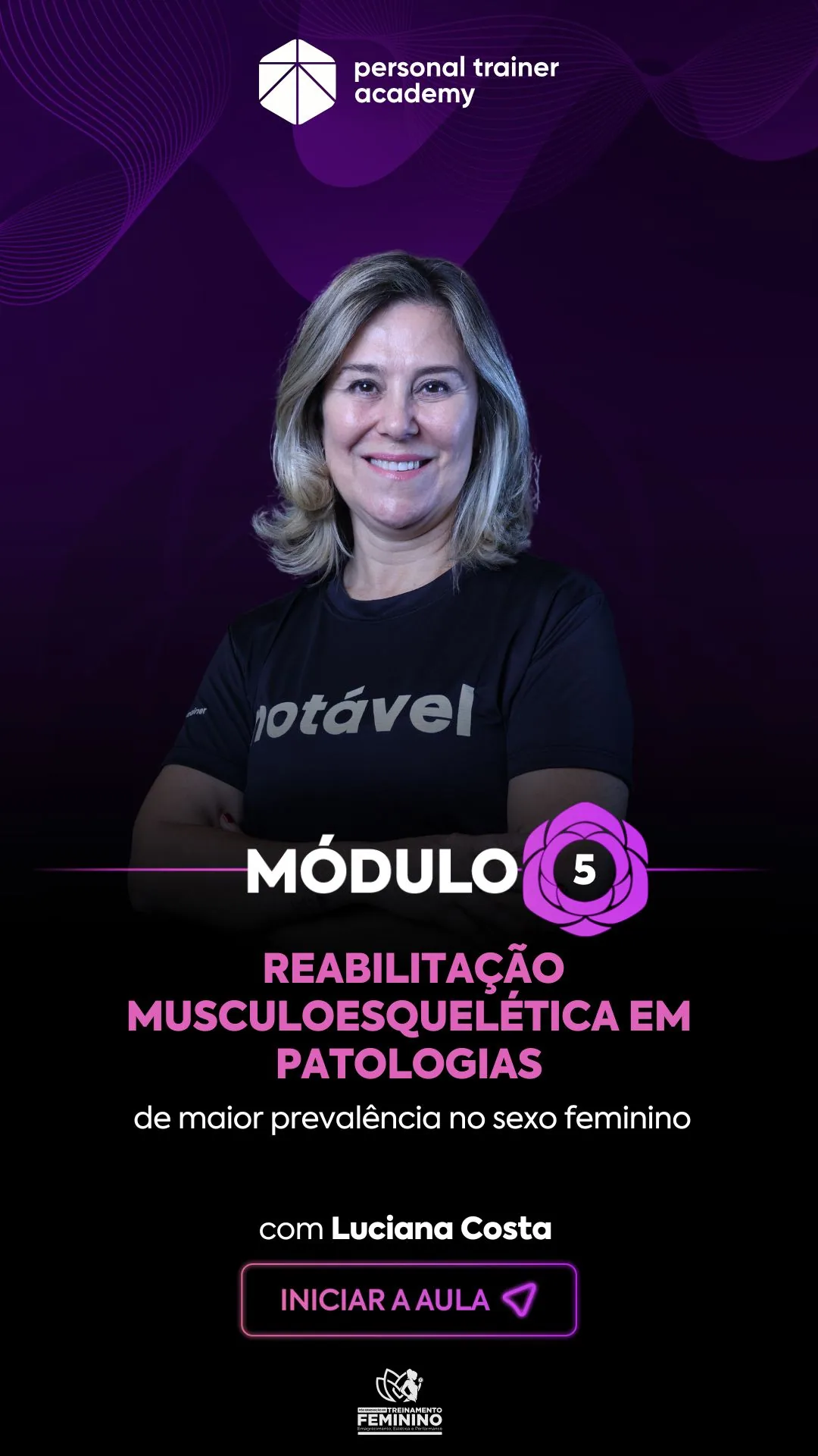 Corpo docente da Pós-Graduação em Treinamento Feminino PTA