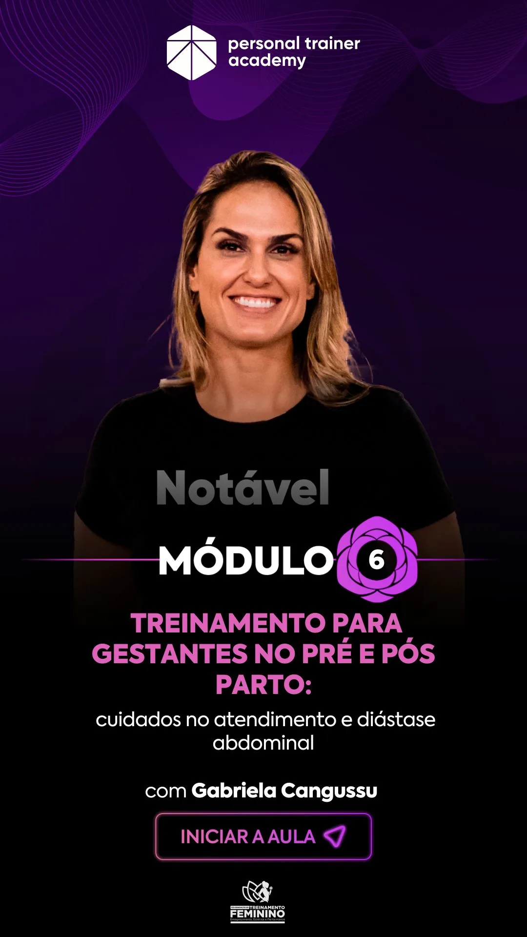 Corpo docente da Pós-Graduação em Treinamento Feminino PTA